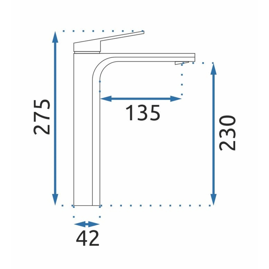REA-B4895 - Μπαταρία νιπτήρα MARCO 27,5 cm σε σατινέ χρυσό