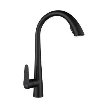 REA-B5313 - Μπαταρία κουζίνας με εξαγώγιμη κεφαλή ψεκασμού ROSS 43 cm μαύρη