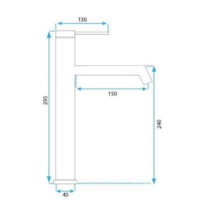 REA-B5319 - Μπαταρία νιπτήρα FOSS 29,5 εκ., βουρτσισμένο χρυσό