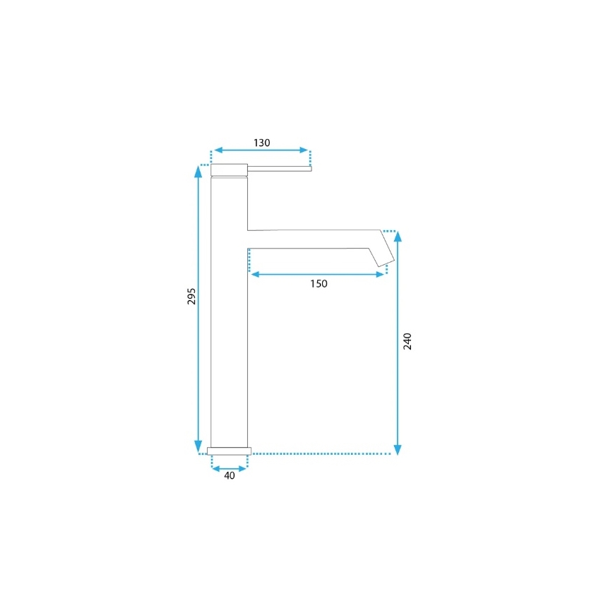 REA-B5320 - Μίκτης νιπτήρα FOSS 29,5 εκ., μαύρο ματ