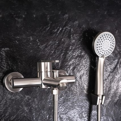 REA-B5514 - Σετ μπανιέρας με μπαταρία ONTARIO, βούρτσισμένο ανοξείδωτο ατσάλι
