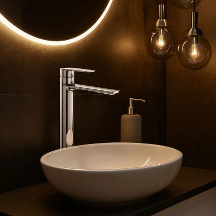 REA-B6203 - Μίκτης νιπτήρα STORM 29,5 εκ., γυαλιστερό χρώμιο