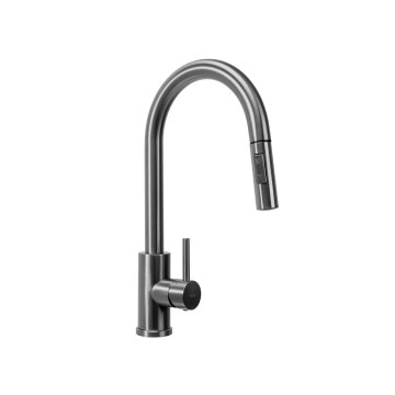 REA-B7437 - Μπαταρία κουζίνας με ανασυρόμενο ψεκαστήρα FRESH 45 cm τιτάνιο