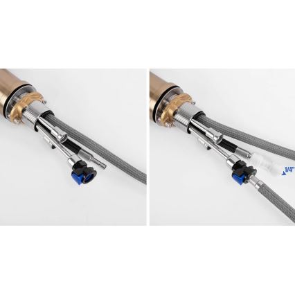 REA-B7564 - Μπαταρία νεροχύτη με αποσπώμενη κεφαλή ψεκασμού και φίλτρο ECO FRESH 37,5 cm νίκελ