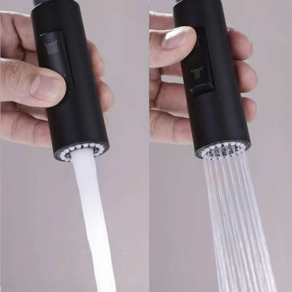 REA-B7564 - Μπαταρία κουζίνας με αποσπώμενη κεφαλή ψεκασμού και φίλτρο ECO FRESH, 37,5 cm, ματ μαύρη