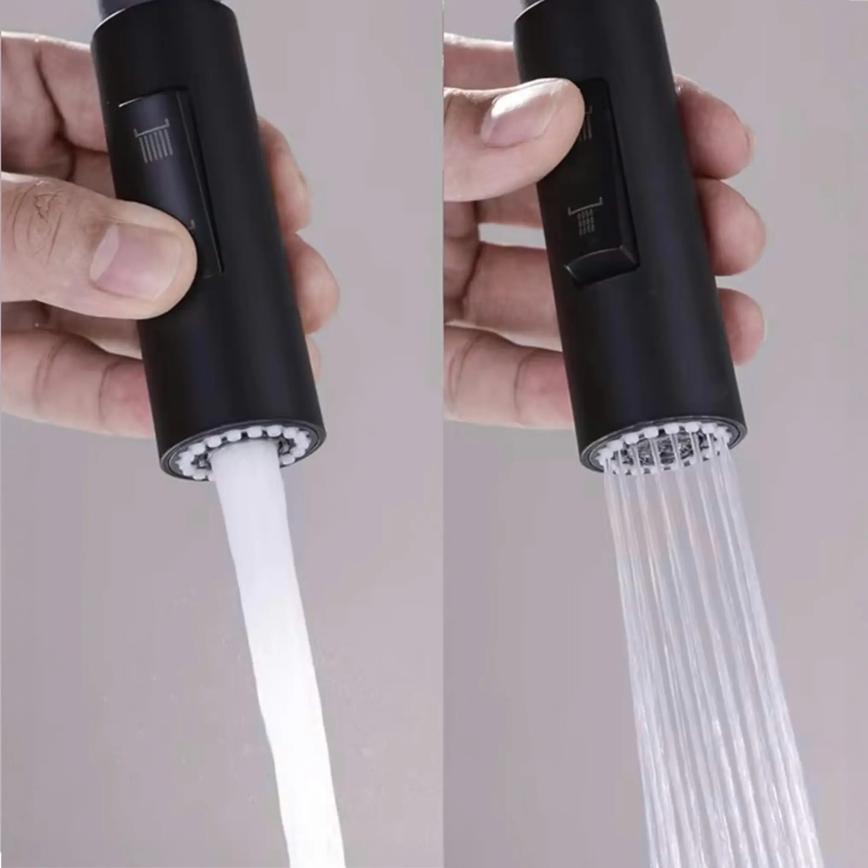 REA-B7564 - Μπαταρία κουζίνας με αποσπώμενη κεφαλή ψεκασμού και φίλτρο ECO FRESH, 37,5 cm, ματ μαύρη