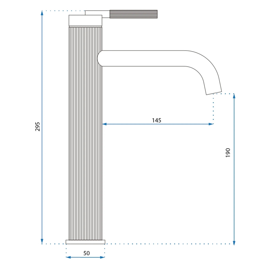 REA-B7802 - Μπαταρία νιπτήρα ARGON 29,5 cm σε βουρτσισμένο χρυσό
