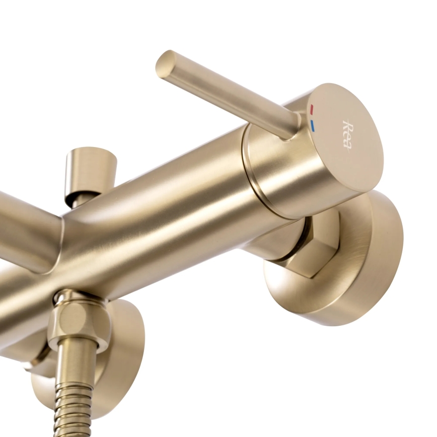 REA-B8010 - Σετ μπανιέρας LUNGO σε βουρτσιστό χρυσό