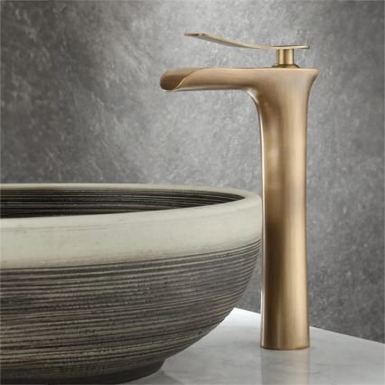 REA-B8120 - Μπαταρία νιπτήρα LAGUNA 30 cm σε βουρτσιστό χρυσό