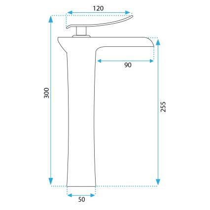 REA-B8120 - Μπαταρία νιπτήρα LAGUNA 30 cm σε βουρτσιστό χρυσό