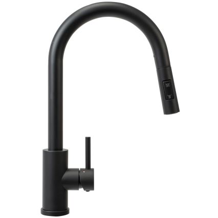 REA-B9147 - Μπαταρία κουζίνας με ανασυρόμενη κεφαλή ψεκασμού FRESH 39,5 cm σε μαύρο ματ φινίρισμα