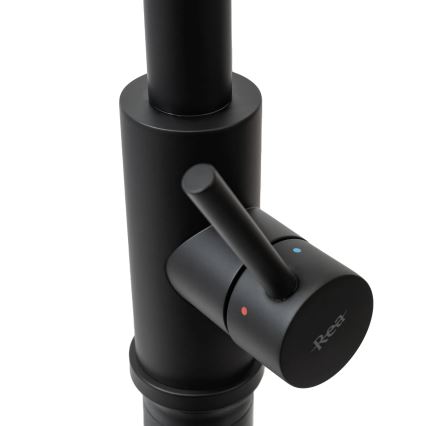 REA-B9147 - Μπαταρία κουζίνας με ανασυρόμενη κεφαλή ψεκασμού FRESH 39,5 cm σε μαύρο ματ φινίρισμα