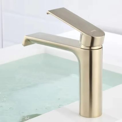 REA-B9969 - Μπαταρία νιπτήρα HASS 15 cm, βουρτσισμένο χρυσό