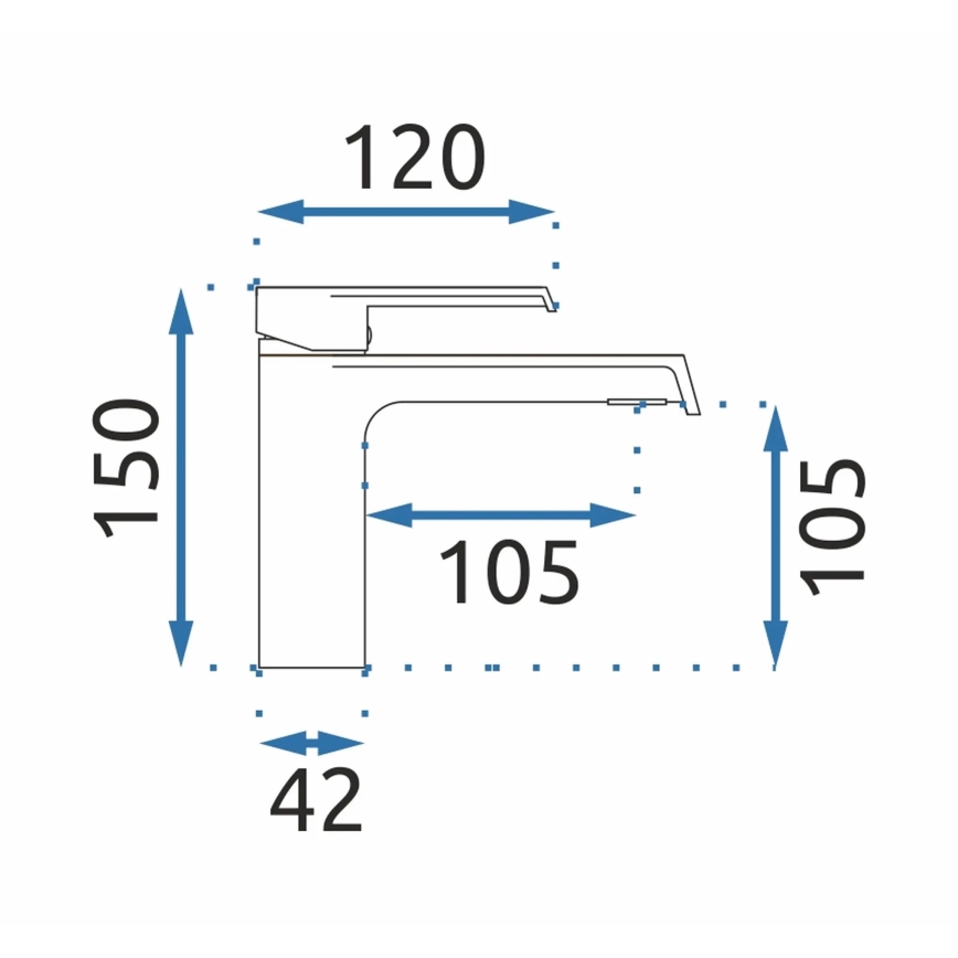REA-B9969 - Μπαταρία νιπτήρα HASS 15 cm, βουρτσισμένο χρυσό