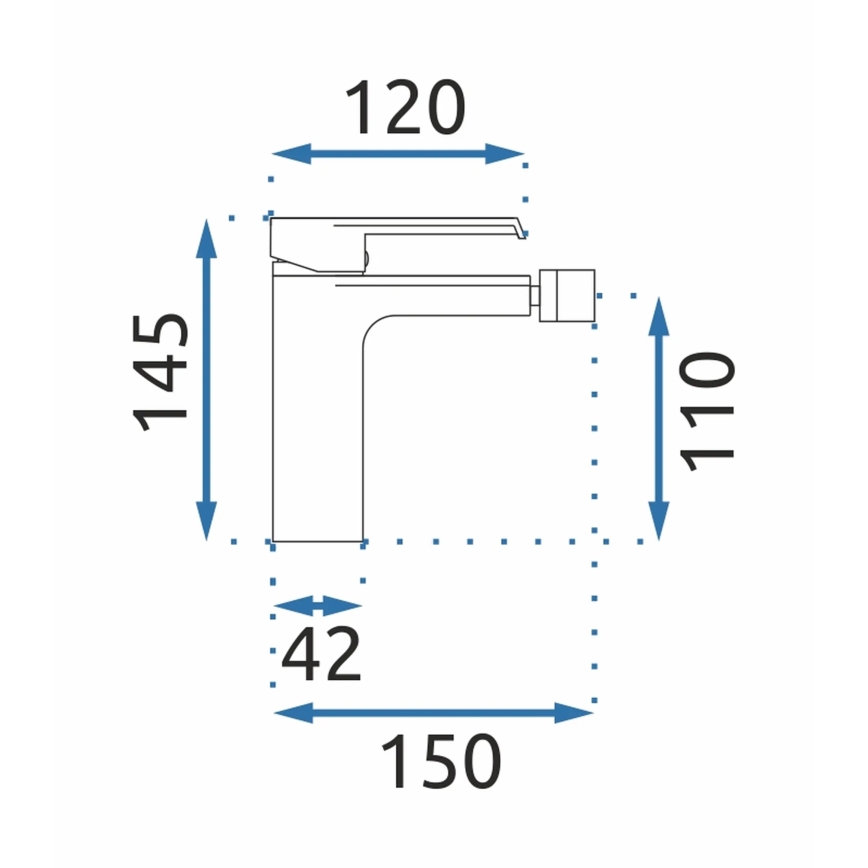 REA-B9970 - Μπαταρία μπιντέ HASS 14,5 εκ. σε σατινέ χρυσό