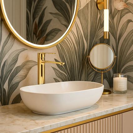 REA-B9983 - Μπαταρία νιπτήρα STORM 29,5 cm χρυσή