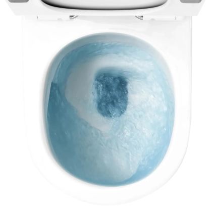 REA-C1259 - Κρεμαστή λεκάνη WC με κάθισμα CARLO MINI TORNADO RIMLESS, κεραμική/γυαλιστερό λευκό