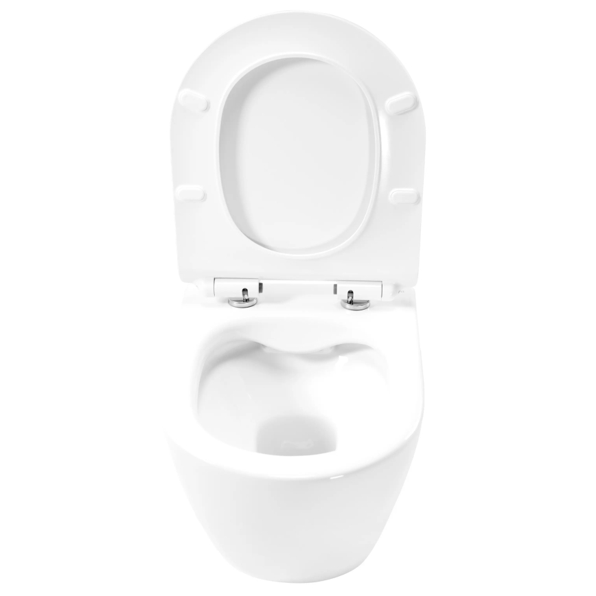 REA-C1400 - Κρεμαστή λεκάνη WC με κάθισμα CARTER RIMLESS, κεραμικό/λευκό