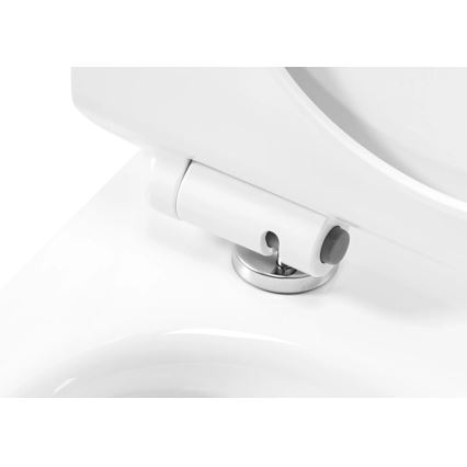 REA-C1400 - Κρεμαστή λεκάνη WC με κάθισμα CARTER RIMLESS, κεραμικό/λευκό