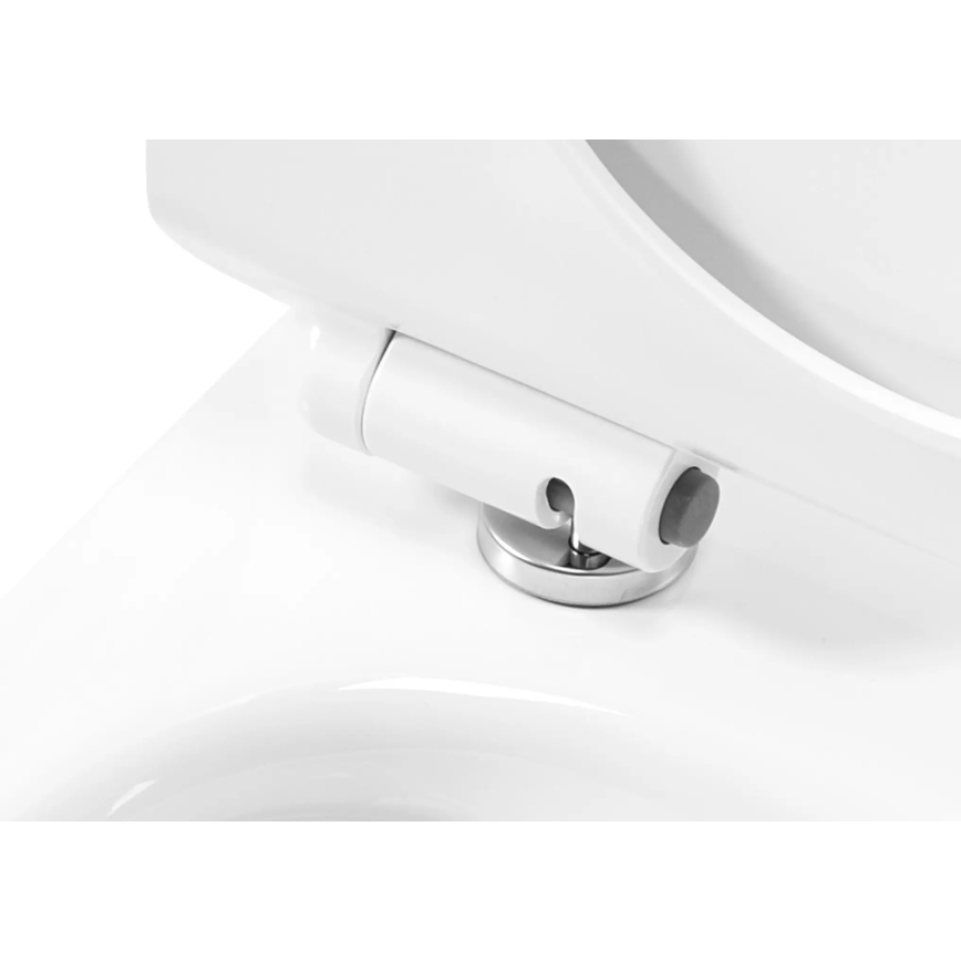 REA-C1400 - Κρεμαστή λεκάνη WC με κάθισμα CARTER RIMLESS, κεραμικό/λευκό