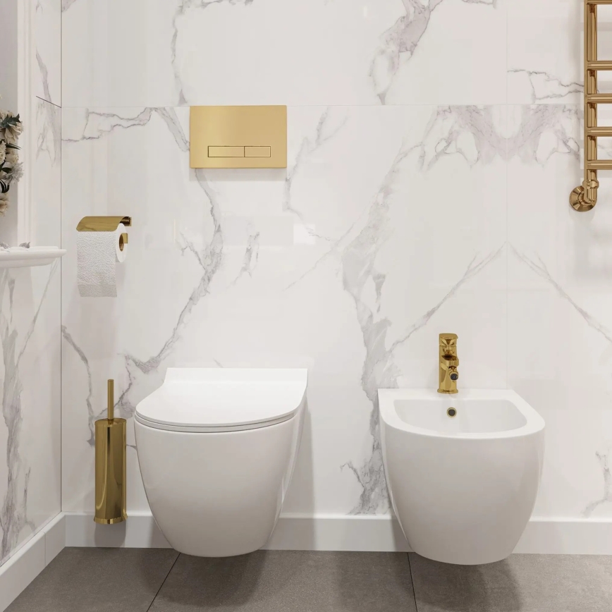 REA-C1400 - Κρεμαστή λεκάνη WC με κάθισμα CARTER RIMLESS, κεραμικό/λευκό