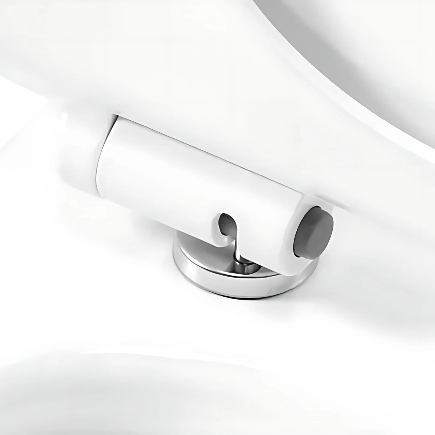 REA-C1652 - Κρεμαστή λεκάνη WC με κάθισμα GUSTAVO RIMLESS κεραμικό/λευκό
