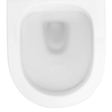 REA-C2760 - Κρεμαστή λεκάνη WC με κάθισμα CARLO FLAT MINI RIMLESS, κεραμική/γυαλιστερό λευκό