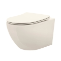 REA-C5500 - Επιτοίχιο WC με κάθισμα CARLO MINI TORNADO RIMLESS κεραμικό/κρεμ