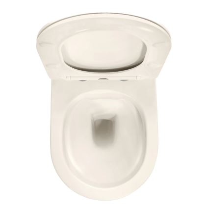 REA-C5500 - Επιτοίχιο WC με κάθισμα CARLO MINI TORNADO RIMLESS κεραμικό/κρεμ