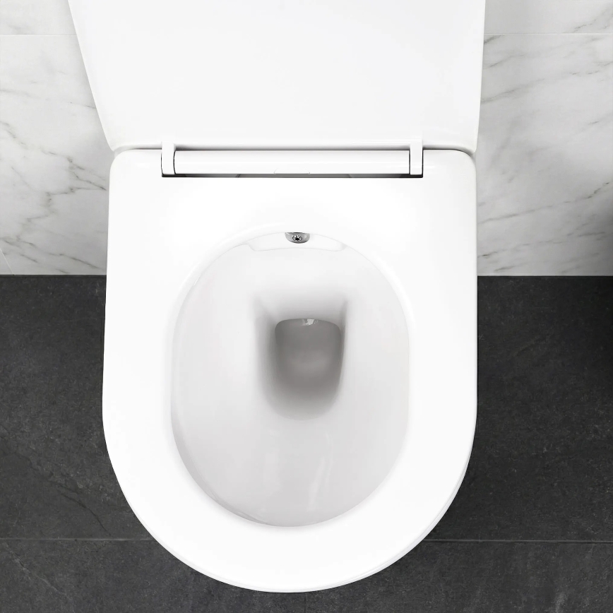REA-C9701 - Επιτοίχιο WC με ψεκαστήρα μπιντέ και κάθισμα CARLO LUX κεραμικό/λευκό