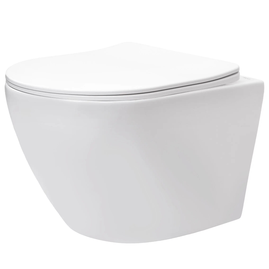 REA-C9701 - Επιτοίχιο WC με ψεκαστήρα μπιντέ και κάθισμα CARLO LUX κεραμικό/λευκό