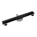 REA-G2710 - Γραμμική σχάρα αποστράγγισης NEOX SLIM 80 cm ανοξείδωτο ατσάλι/μαύρο