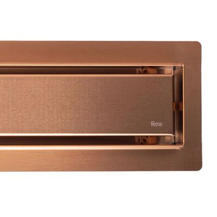 REA-G4801 - Γραμμικό κανάλι αποστράγγισης NEOX PRO 70 cm, βουρτσισμένος χαλκός