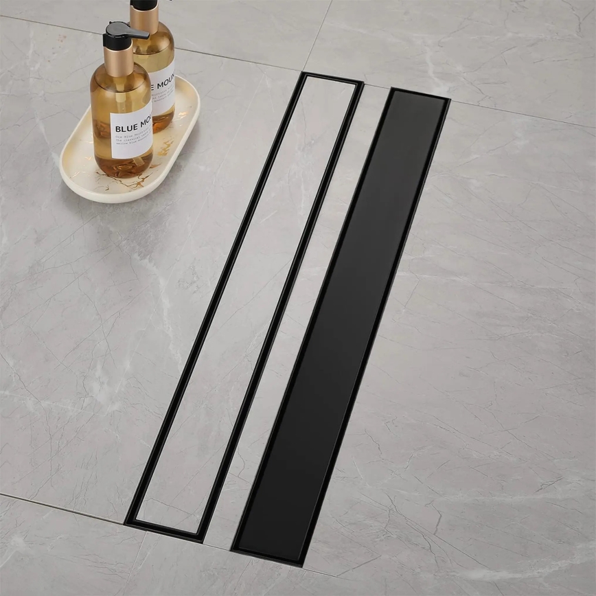 REA-G6600 - Κανάλι αποστράγγισης PURE NEOX 50 cm ματ μαύρο