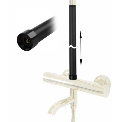 REA-K0880 - Ράβδος επέκτασης για σετ ντους/μπανιέρας 51,5 cm ματ μαύρη