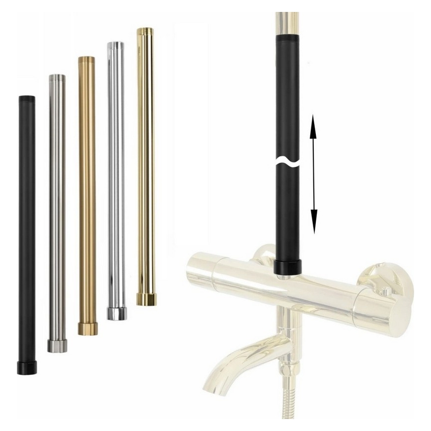 REA-K0891-Ράβδος επέκτασης για σετ ντους/μπανιέρας 51,5 εκ. σε βουρτσισμένο χρυσό