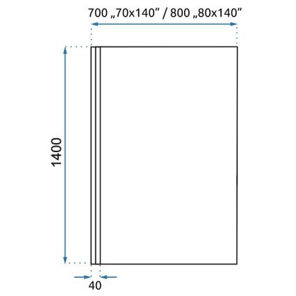 REA-K7390 - Πάνελ μπανιέρας LAGOS 140x80 cm μαύρο/διάφανο