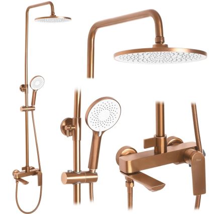 REA-P2418 - Σετ ντους με μίξερ AVALON, φινίρισμα βουρτσισμένου χαλκού