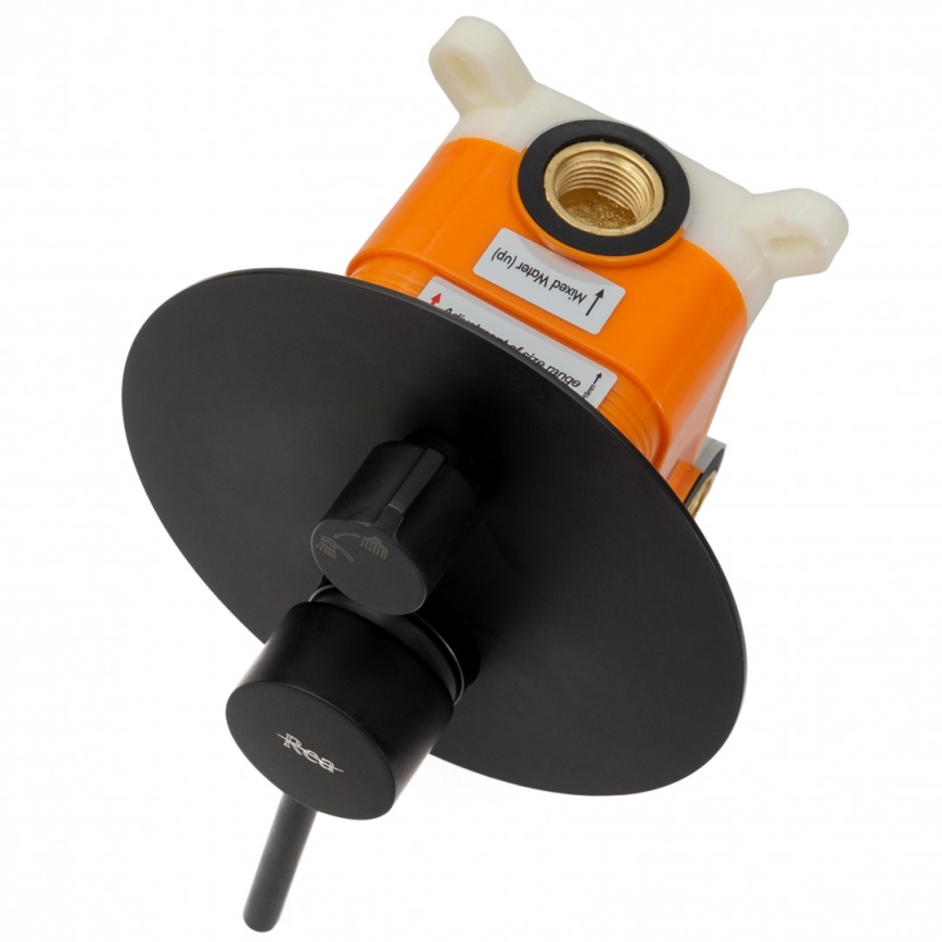 REA-P4100 - Σετ ντους με εντοιχιζόμενη μπαταρία LUNGO μαύρο