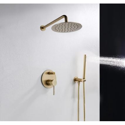 REA-P4110 - Σετ ντους με εντοιχιζόμενη μπαταρία LUNGO σε χρυσό