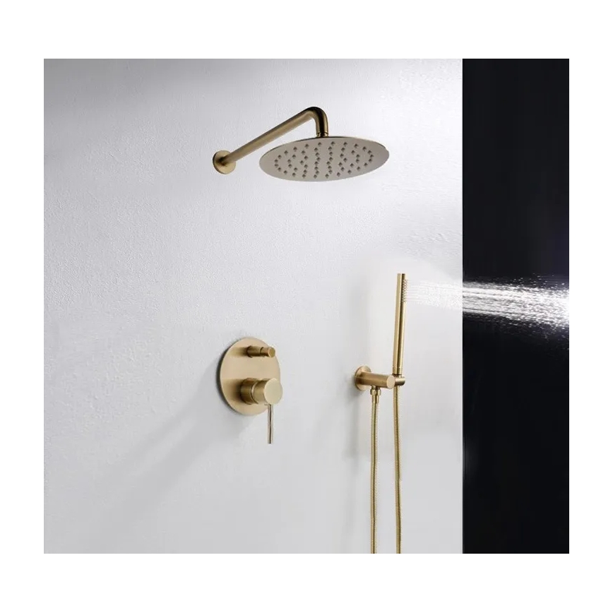 REA-P4110 - Σετ ντους με εντοιχιζόμενη μπαταρία LUNGO σε χρυσό