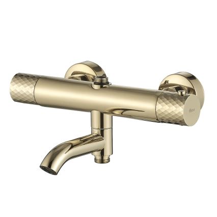 REA-P5960 - Σετ ντους με θερμοστατική μπαταρία LUNGO DIAMOND χρυσό
