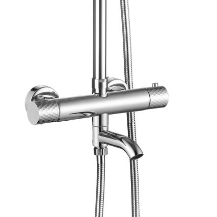 REA-P5961 - Σετ ντους με θερμοστατική μπαταρία LUNGO DIAMOND σε γυαλιστερό χρώμιο