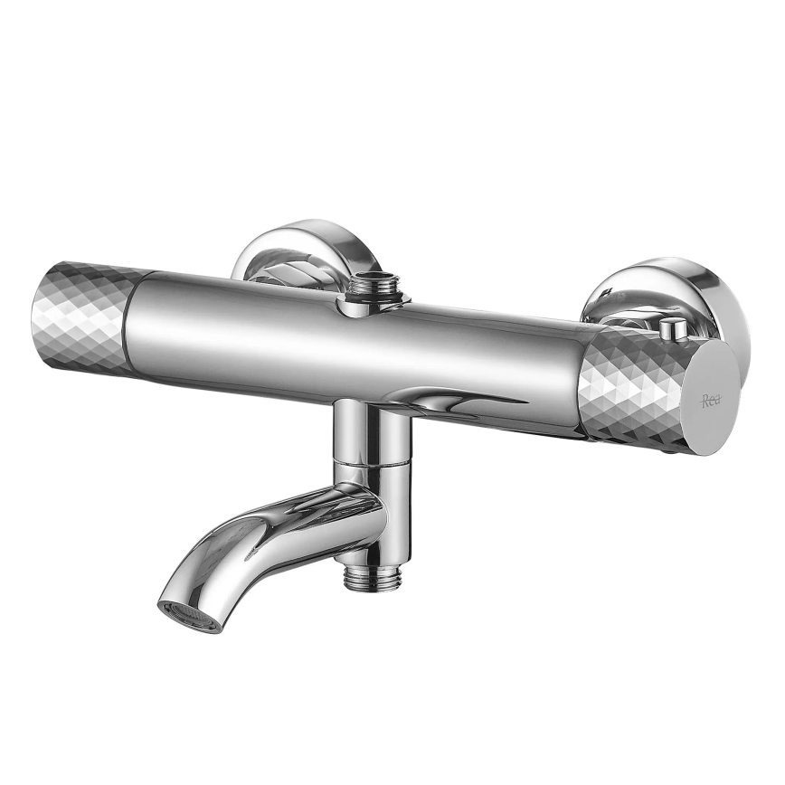 REA-P5961 - Σετ ντους με θερμοστατική μπαταρία LUNGO DIAMOND σε γυαλιστερό χρώμιο
