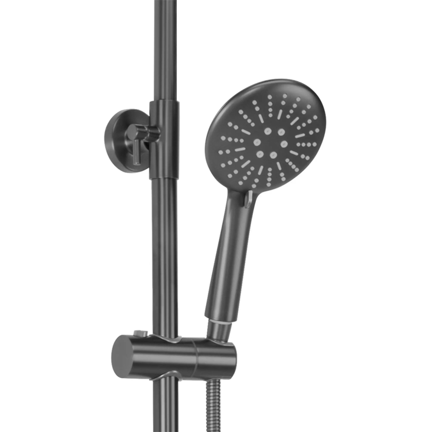 REA-P6386 - Σετ ντους με θερμοστατική μπαταρία LUNGO τιτάν