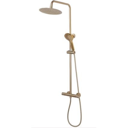 REA-P6602 - Σετ ντους με θερμοστατική μπαταρία VINCENT, φινίρισμα σε βουρτσιστό χρυσό