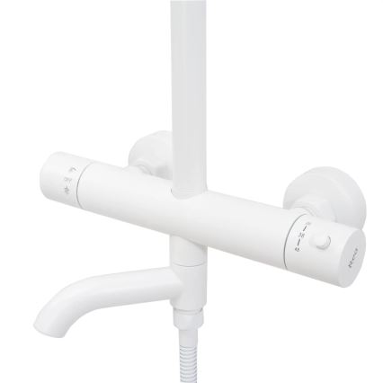 REA-P6608 - Σετ ντους με θερμοστατικό μίκτη LUNGO σε ματ λευκό