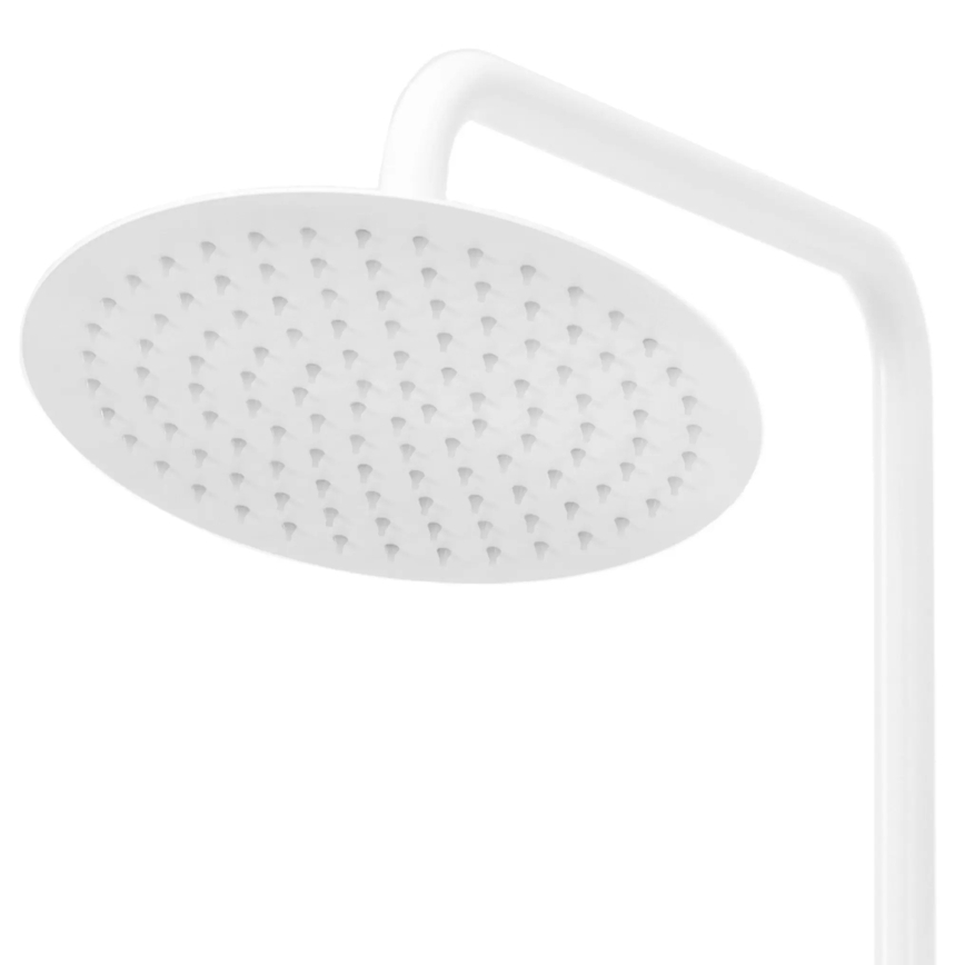 REA-P6608 - Σετ ντους με θερμοστατικό μίκτη LUNGO σε ματ λευκό
