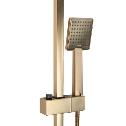 REA-P7050 - Σετ ντους με μπαταρία JACK, βούρτσιστο χρυσό