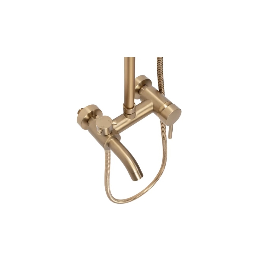 REA-P7051 - Σετ ντους LUIS με μπαταρία, βουρτσισμένο χρυσό